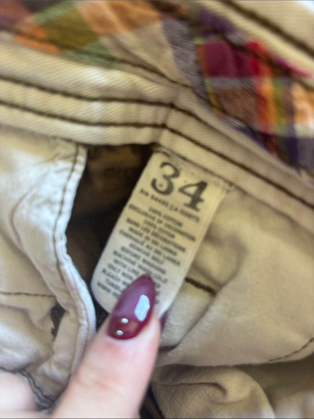 American Eagle Outfitters Tan Brown Classic Chino Shorts Longer Length 34 - Picture 5 of 5